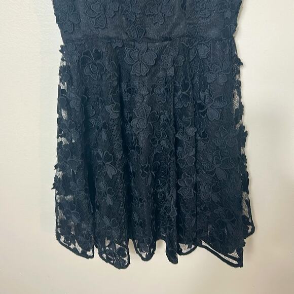 NWT Milly Minis girl’s black 3D floral Avery formal pageant dress - Picture 3 of 12